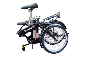 Folding e-bike G-Hybrid City Bike with Throttle Black