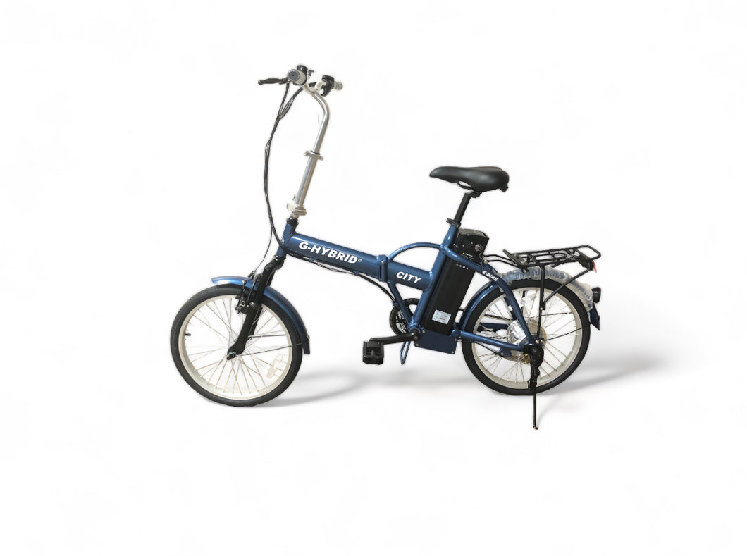 Folding ebike G-Hybrid City Bike with Throttle Blue