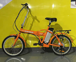 Folding e-bike G-Hybrid City Bike with Throttle Orange
