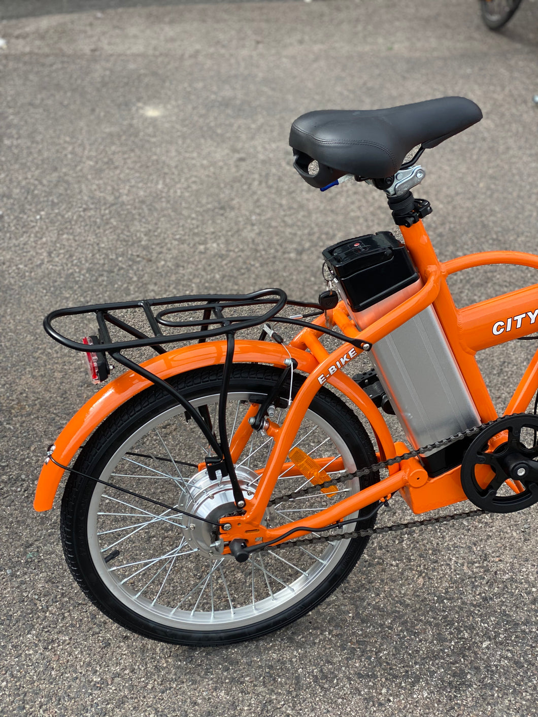 Folding e-bike G-Hybrid City Bike with Throttle Orange
